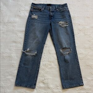 Lucky Brand Distressed Blue Straight-Leg Jeans